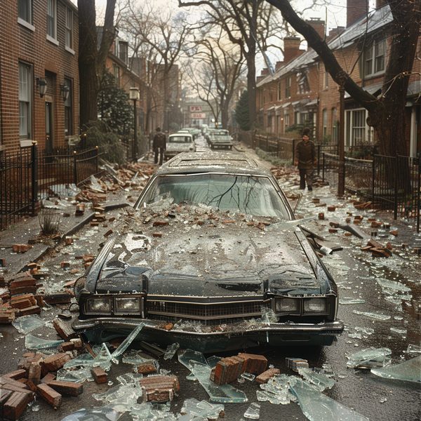 Pare-brise cassé par une cheminée : que faire ?